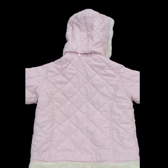 Girl's Pink Winter Puffer Jacket - Picture 2 of 5